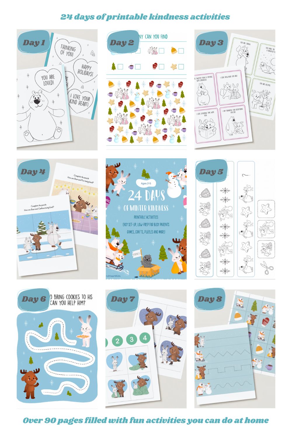 24 Days of Winter Kindness Activities (DIGITAL FILE)